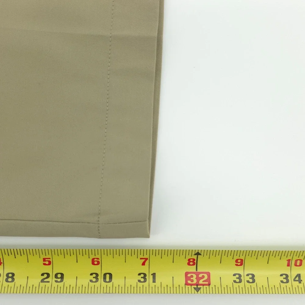 Adidas Mens‎ Golf Pants 35x32 Khaki Tan 3-Stripe Performance Trousers